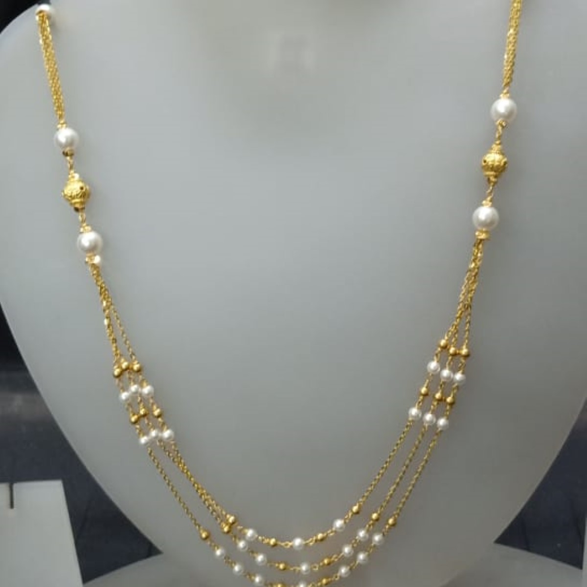 22 KT Gold Classic Special Occasion Antique Mala CJAM07