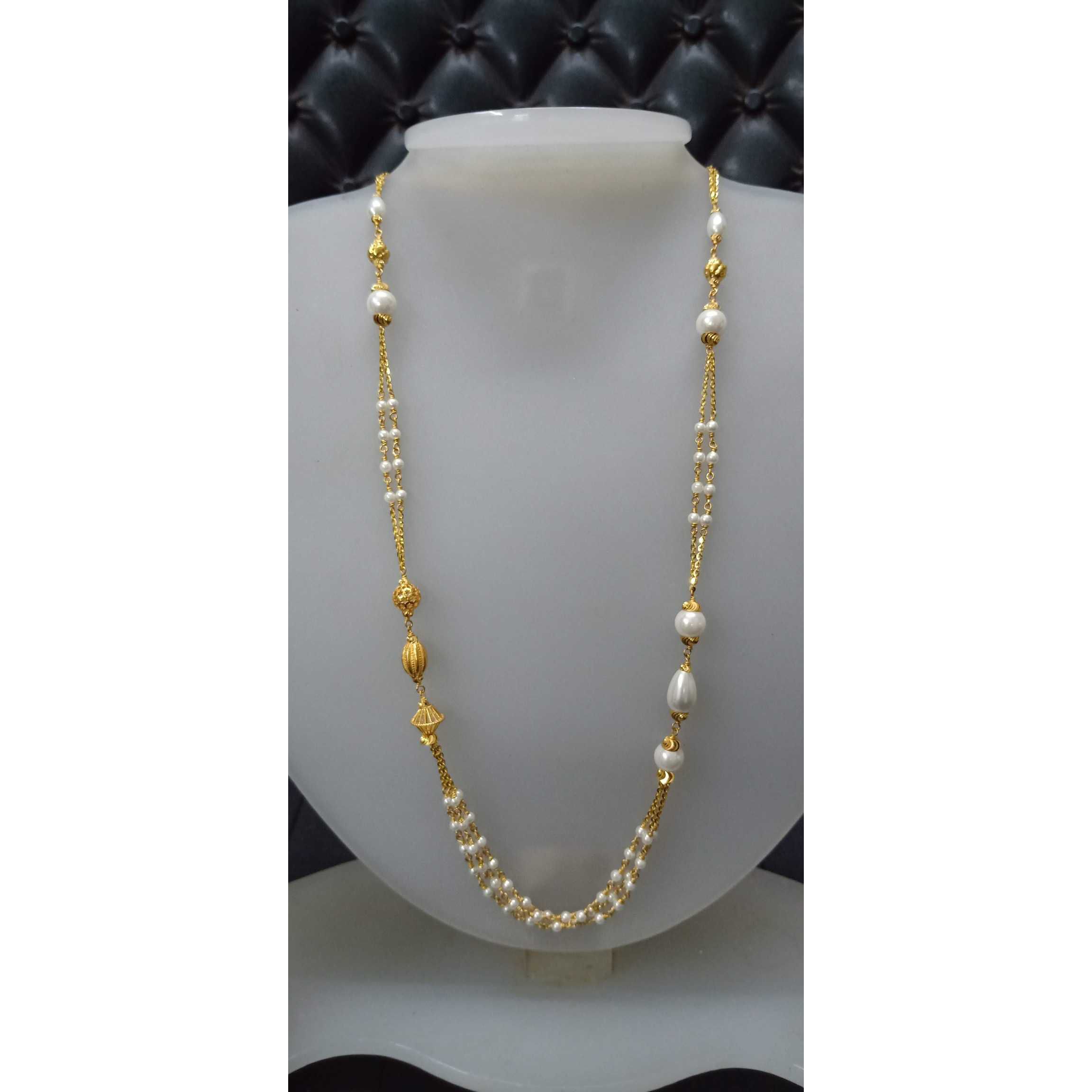 916 Gold Modern Chain Mala