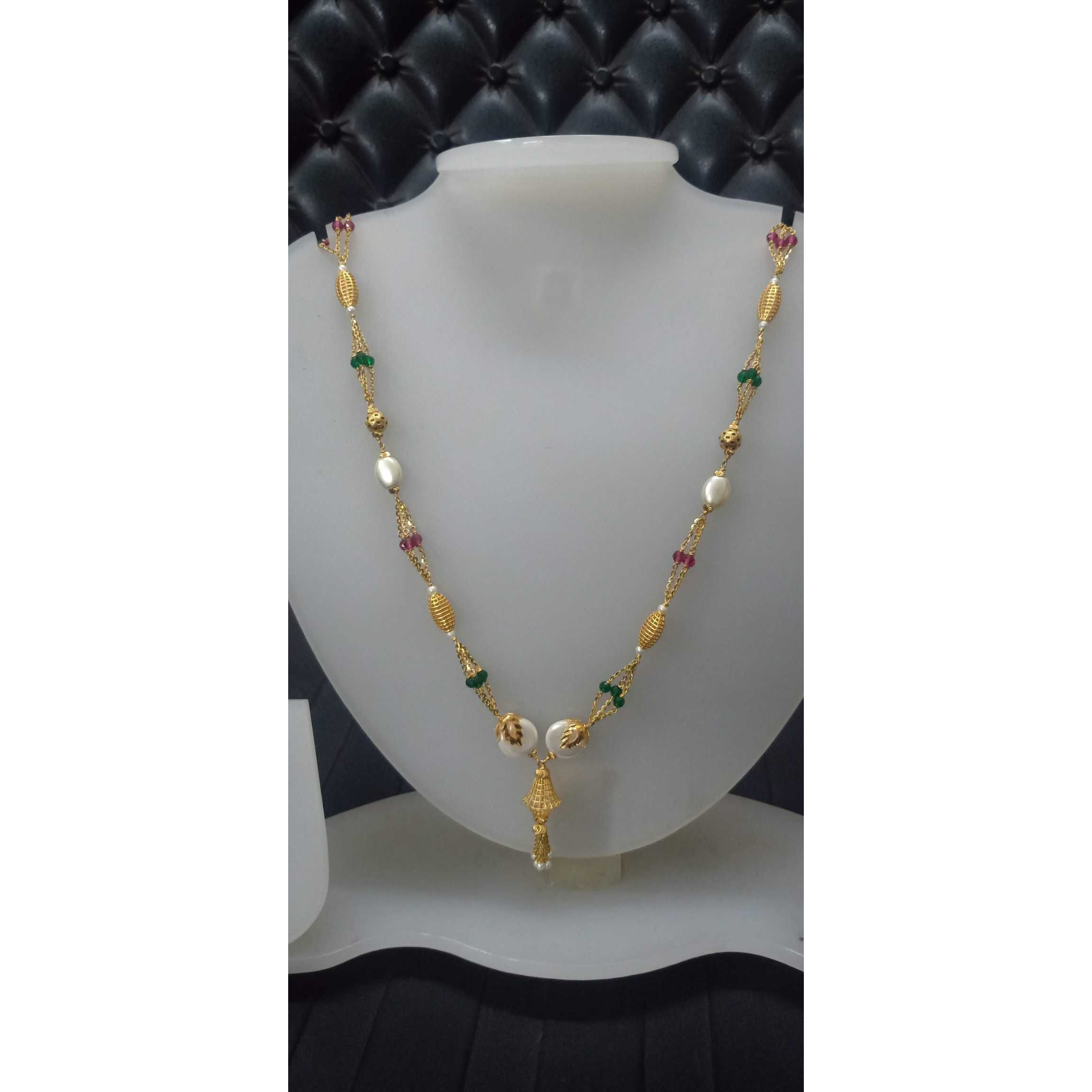 22 Ct Authentic Gold Designer Chain Mala