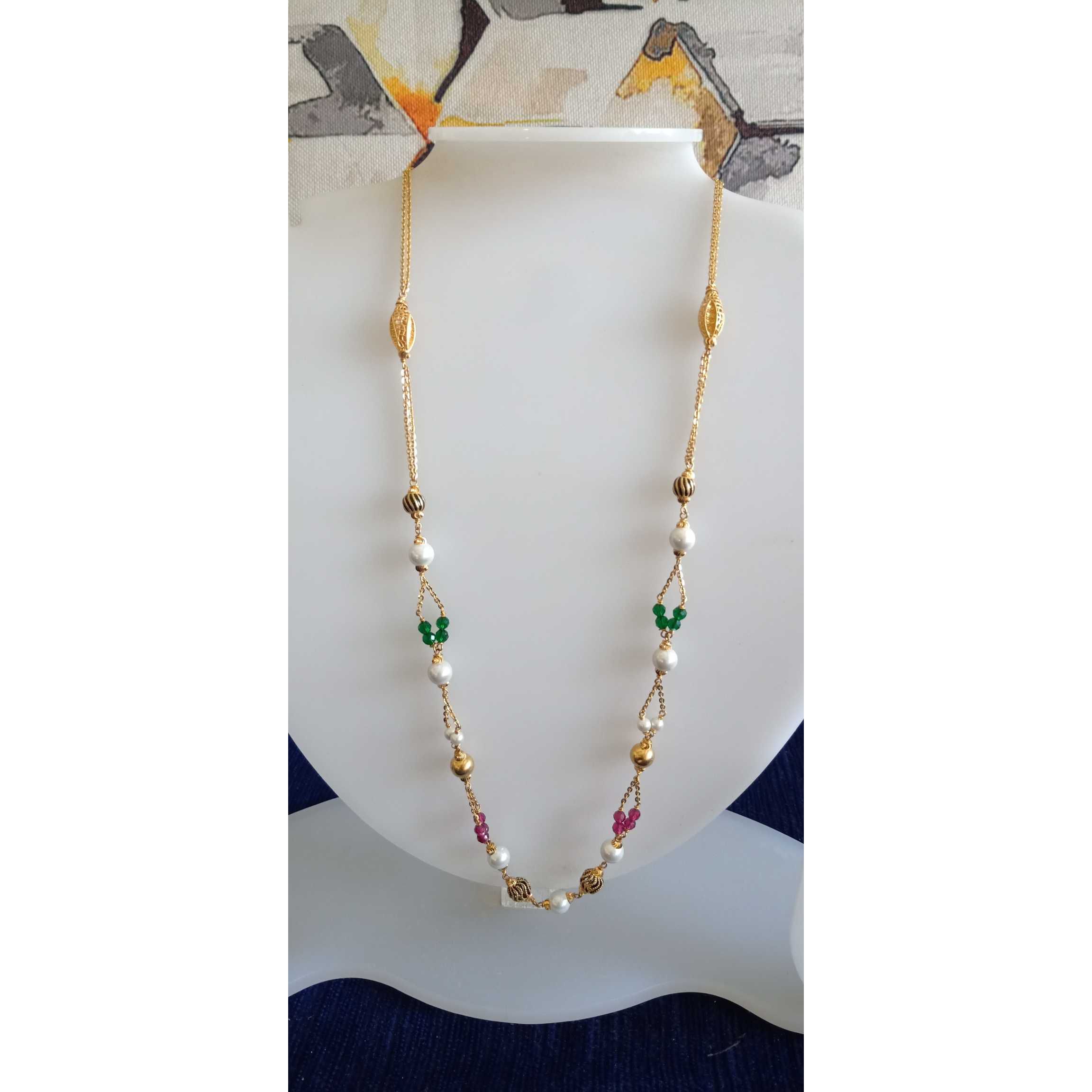 22 Ct Colorful Beads Gold Classic Mala