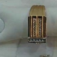 18k Italian Gold Gents Fancy Ring Yellow