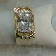 18k Italian Gold Gents Fancy Ring Yellow
