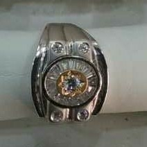 18k Italian Gold Gents Fancy Ring Yellow