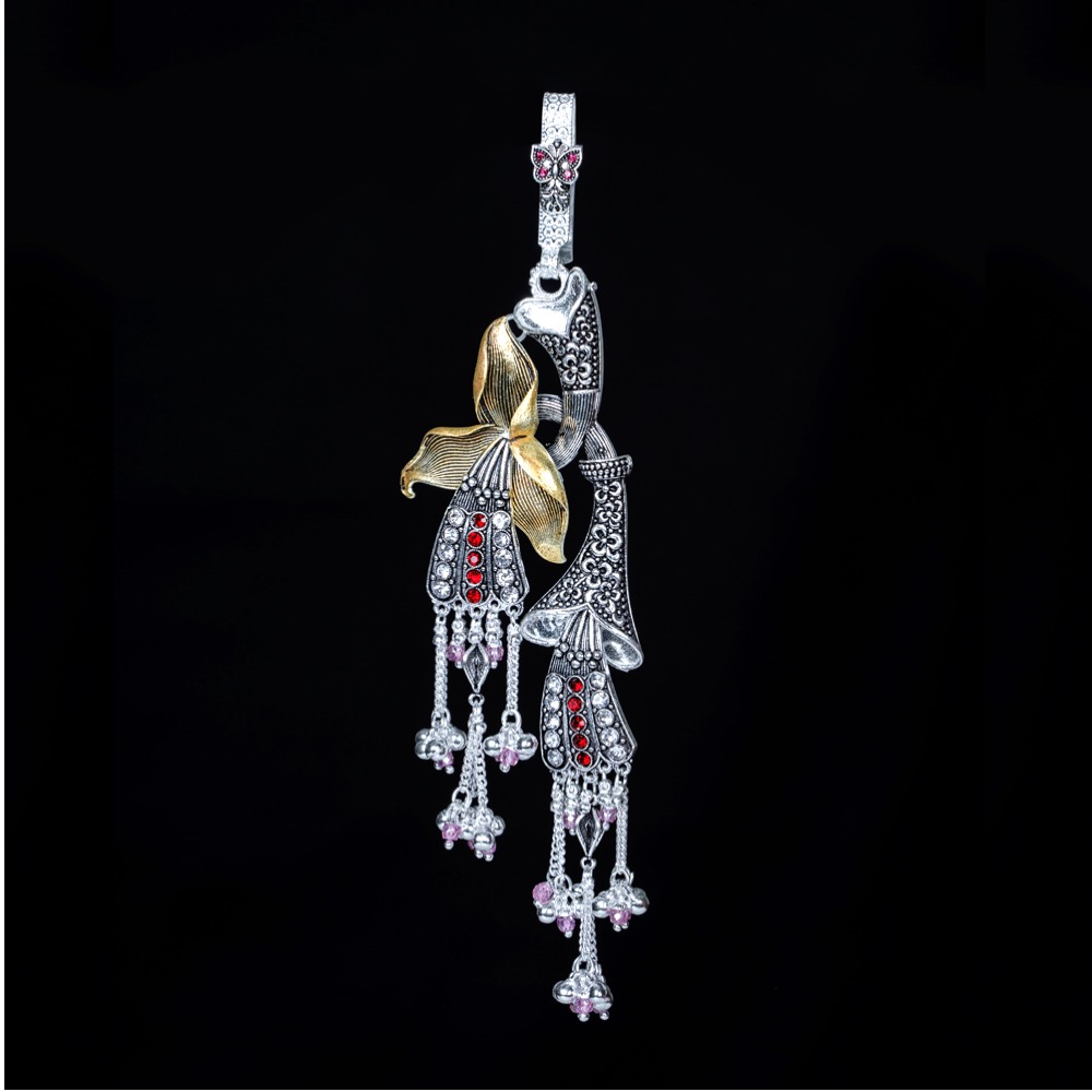 Silver Antique Juda Waist Keychain