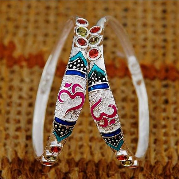 Silver Kids Indian Fancy Kadli White