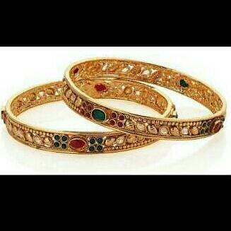 Gold Ladies Indian Fancy bangle Yellow