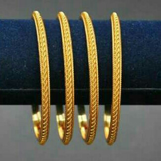 Gold Ladies Indian Fancy bangle Yellow