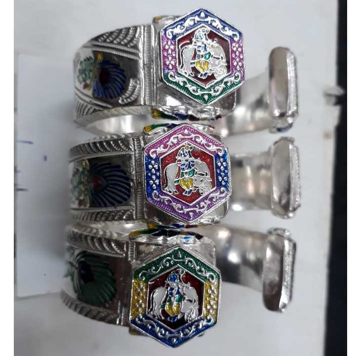 Silver Gents Indian Bharvadi Kada