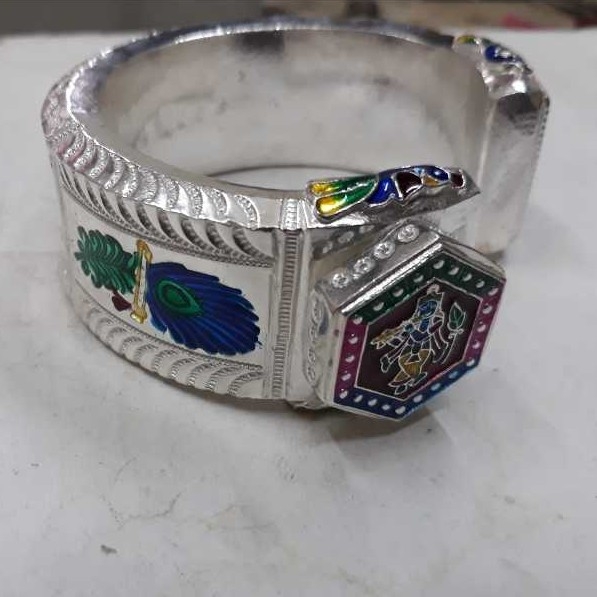 Indian Bharvadi Gents Silver Kada