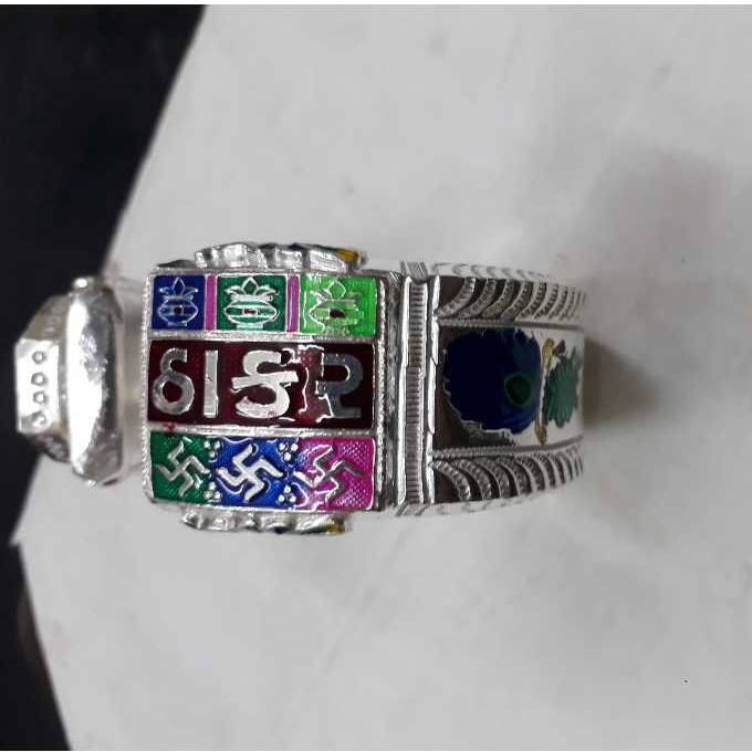 Gold Gents Fancy Indian Bharvadi Kada White