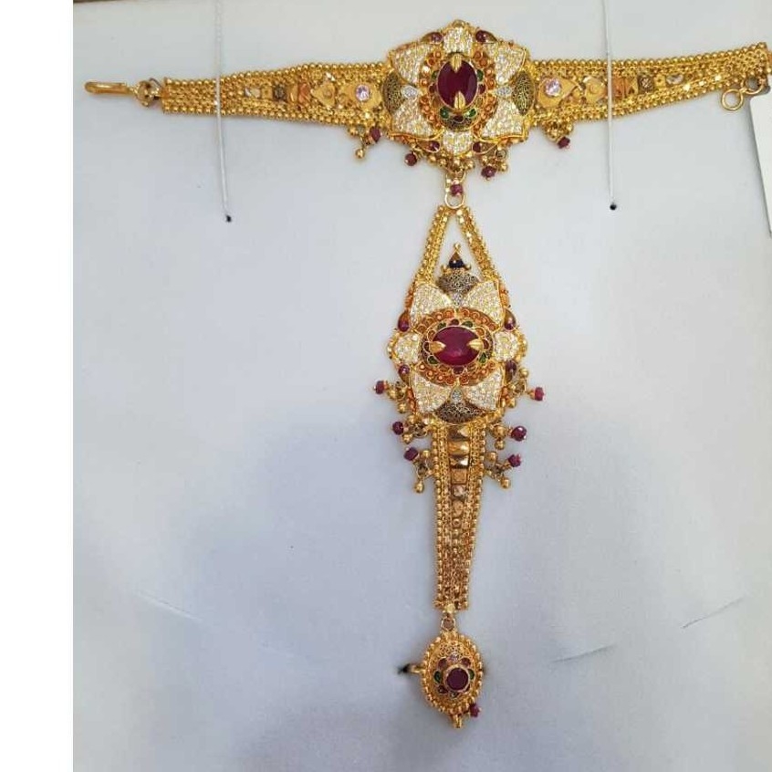 Gold Ladies Indian Fancy Panja Yellow