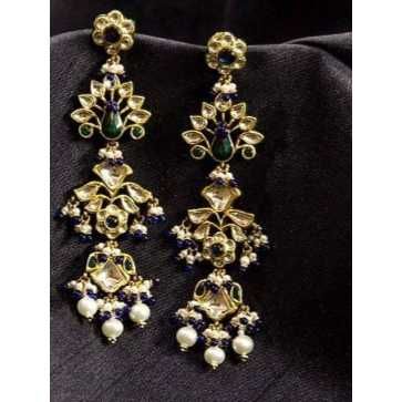 916 Gold Ladies Indian Modern Trendy Earrings