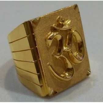 22KT Gold Indian Om Traditional Ring