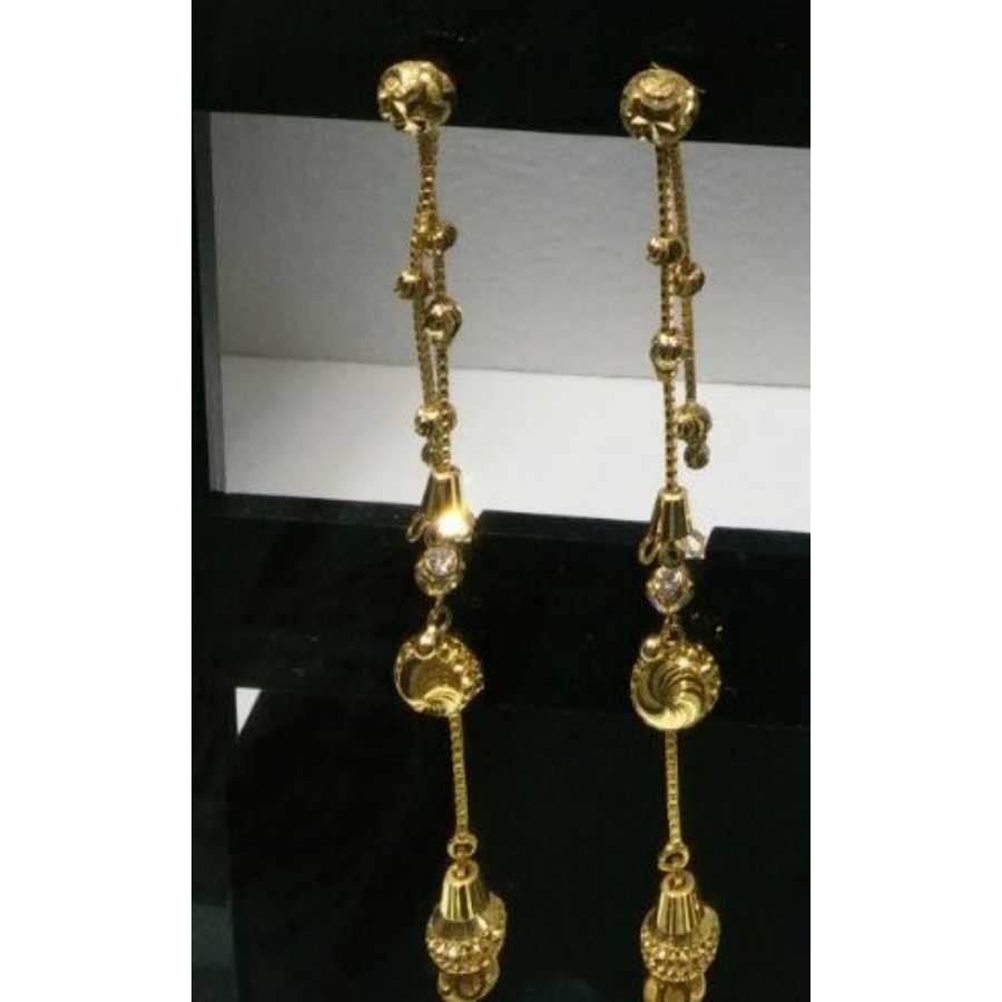 22KT Gold Fancy Sui Dhaga Earrings
