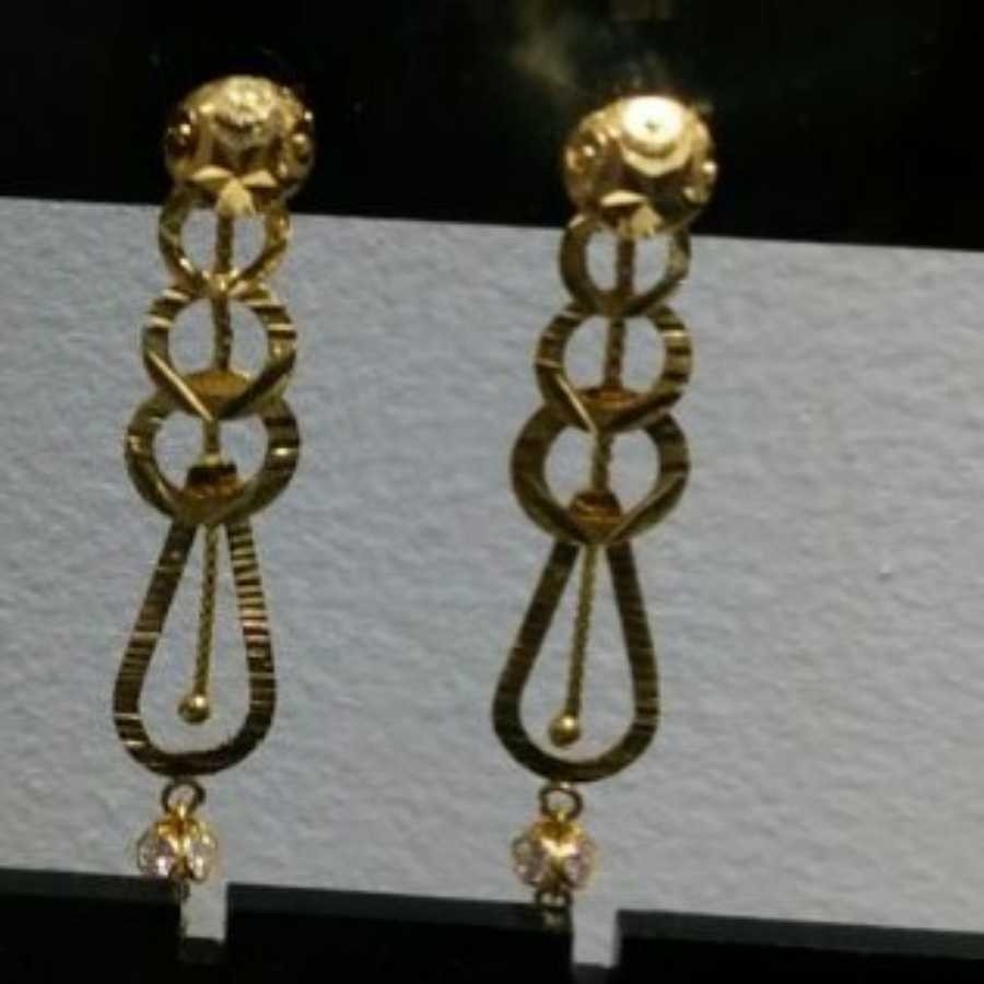 22KT Gold Ladies Indian Fancy Sui Dhaga Earrings