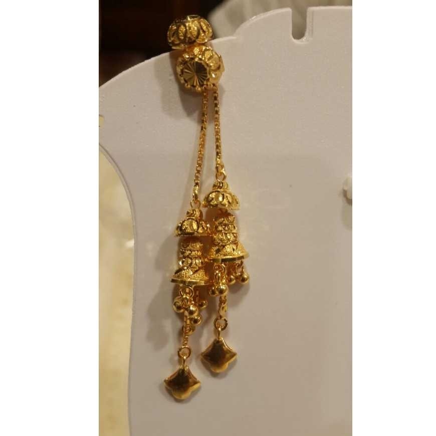22KT Gold Fancy Sui Dhaga Earrings