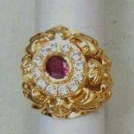 18K Gold ladies Indian Fancy Ring Yellow