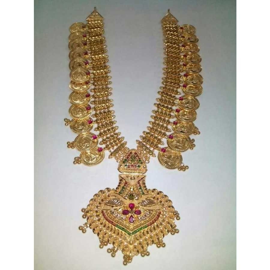 Gold Ladies Indian Fancy Necklace Yellow