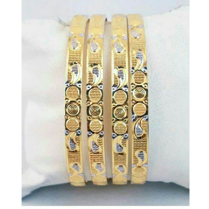 22K / 916 Gold Yellow CNC Bangle