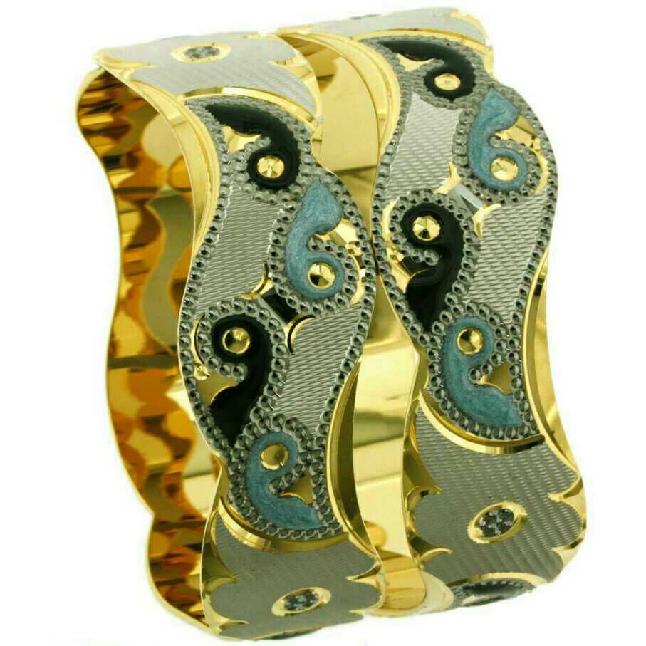 22K / 916 Yellow Gold CNC Ladies Designer Bangle