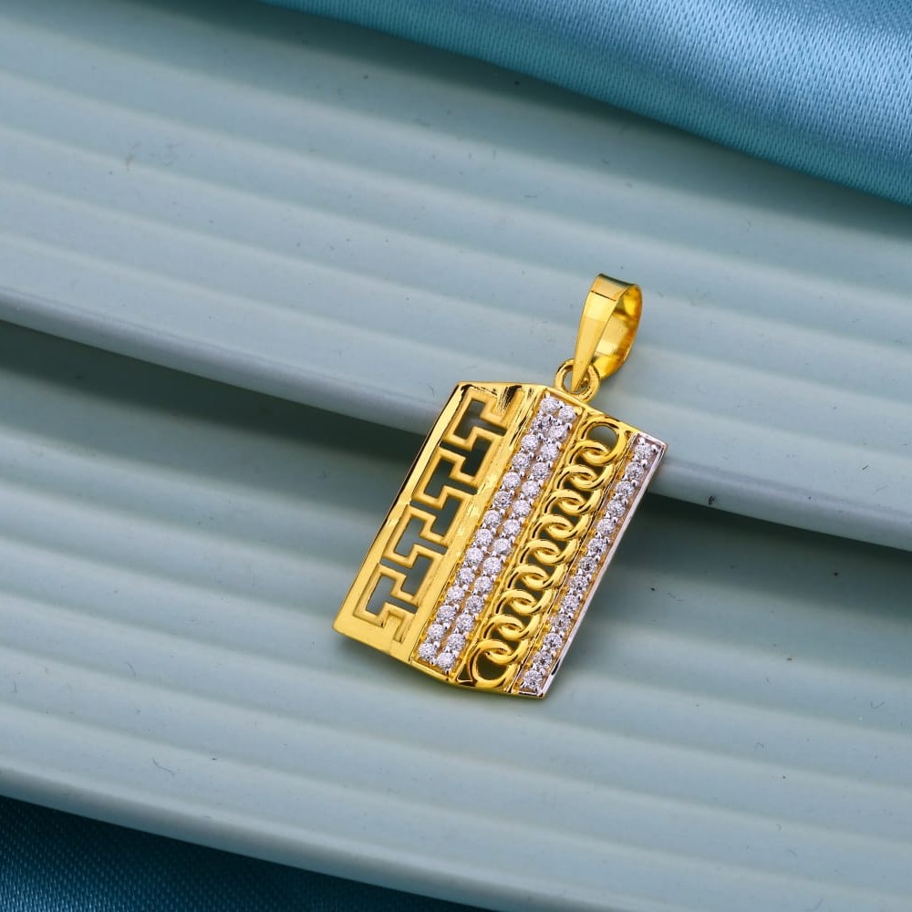 22K Gold Designer Pendant For Men