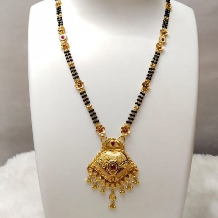 22kt gold light weight design mangalsutra