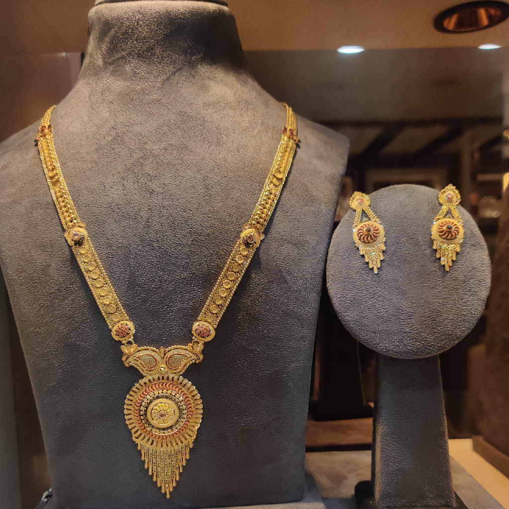 916 gold antique fancy long set