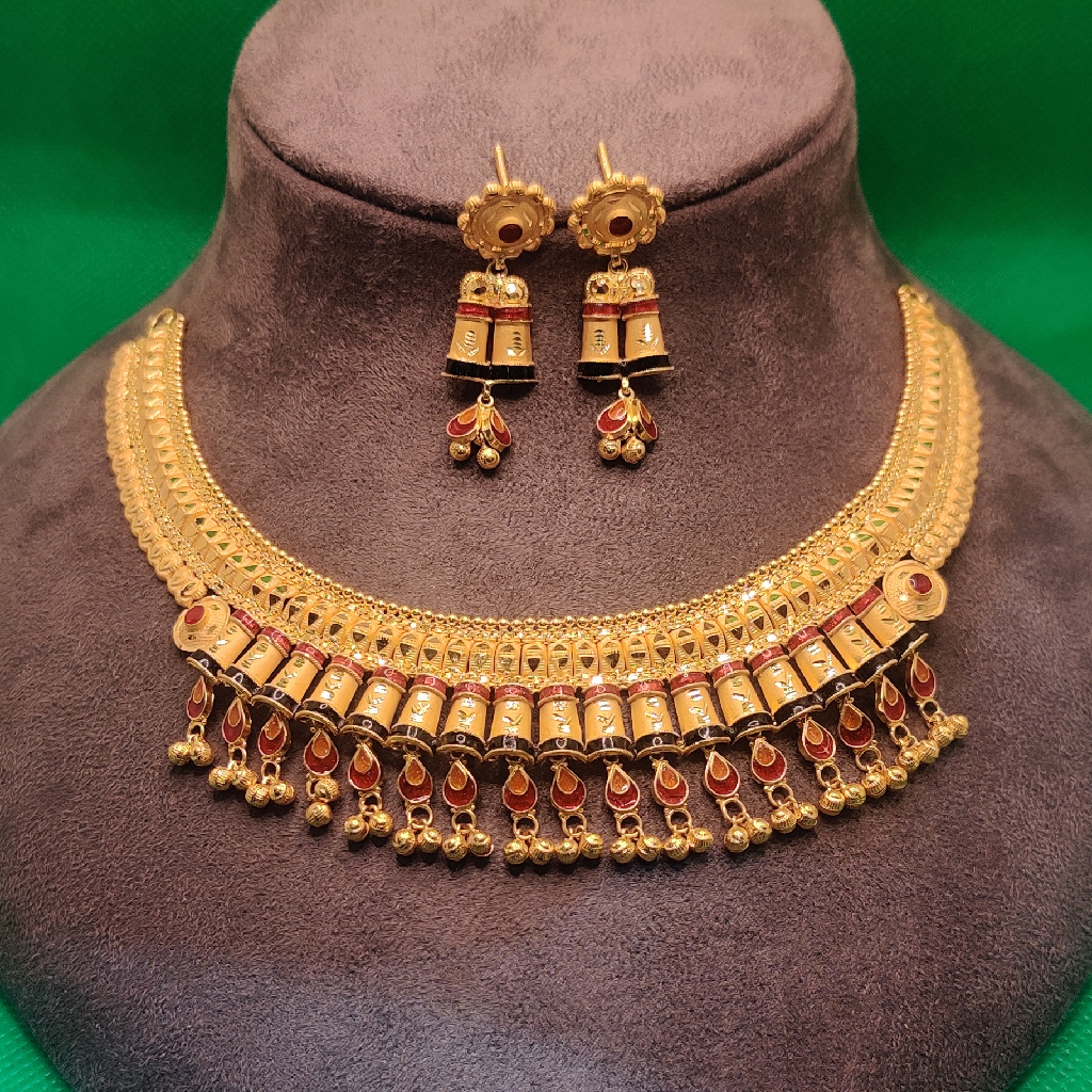 916 gold fancy kalkatti set