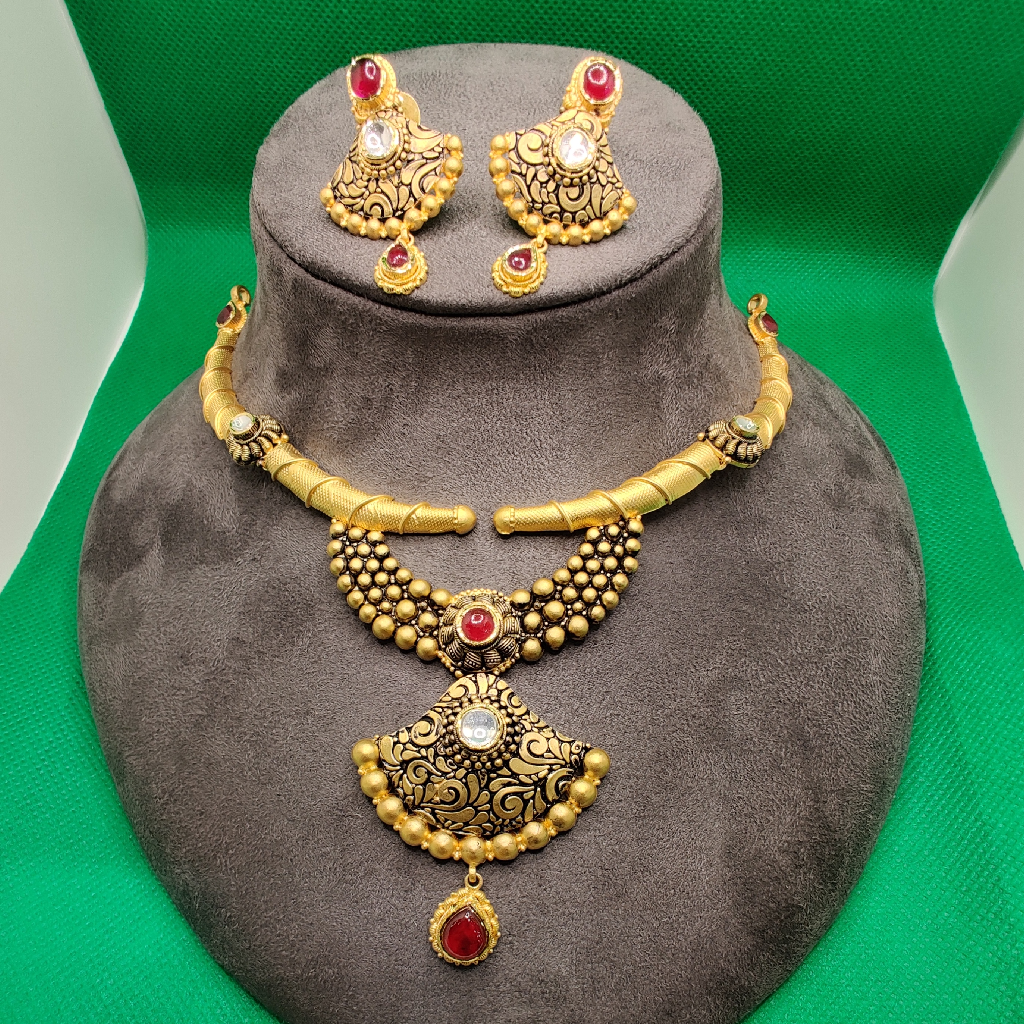 916 gold antique jadatar fancy set