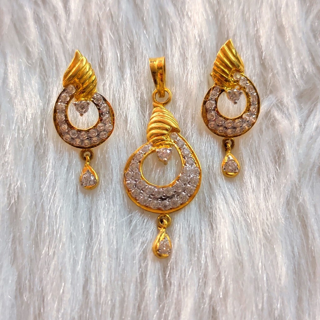 22 carat 916 diamond pandal set