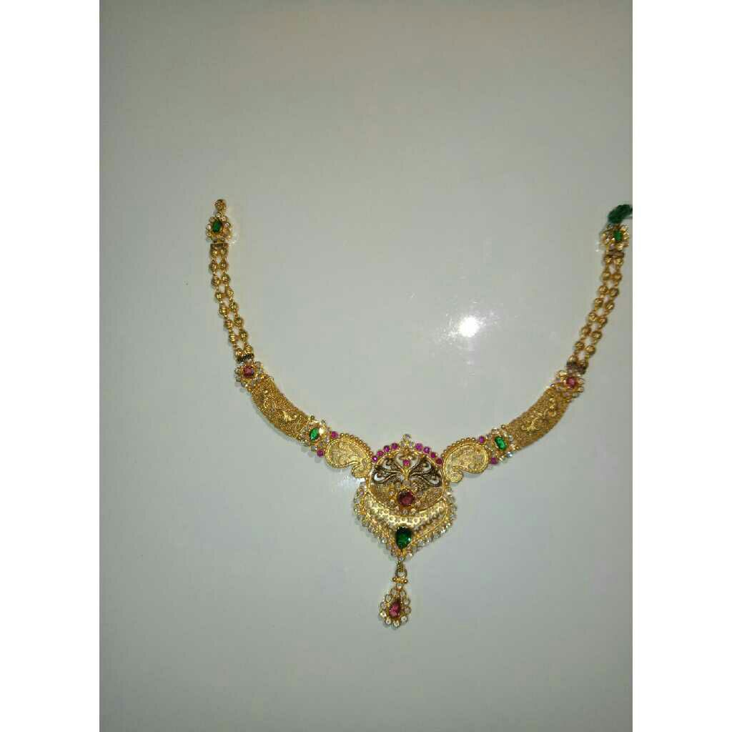 916 Yellow Gold Antique Necklace Set