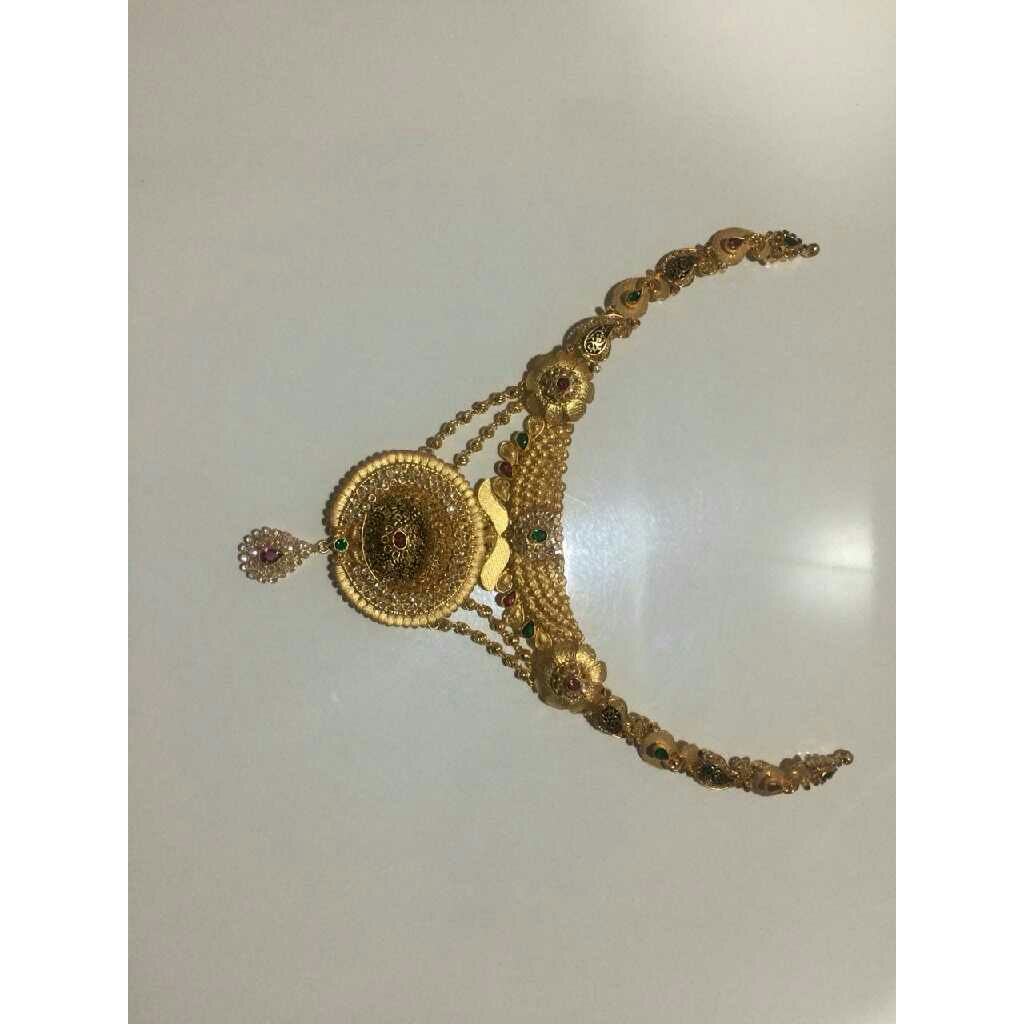 22kt Gold Antique Half Necklace Set