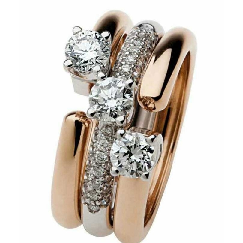 22K Gold Ladies Indian Fancy Diamond Ring