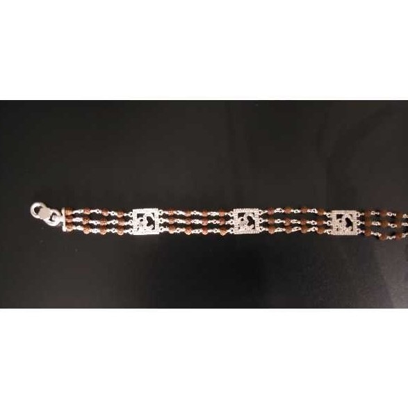 Silver Gents Indian Fancy Rudraksh Bracelet