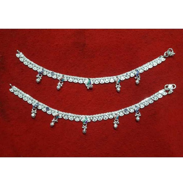 Silver Ladies Indian Bombay Fancy Payal White