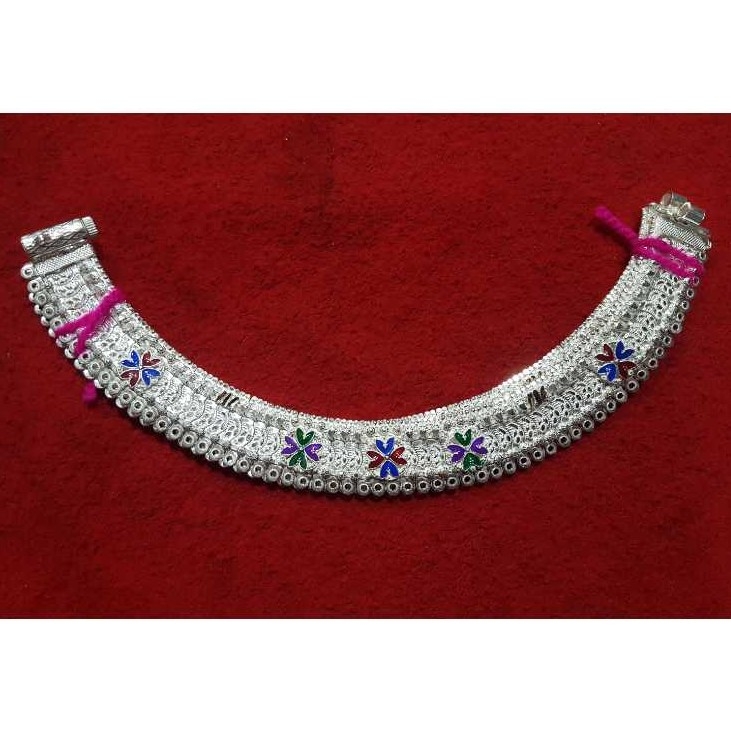 Silver Ladies Indian Fancy 3 line Savitri Payal White