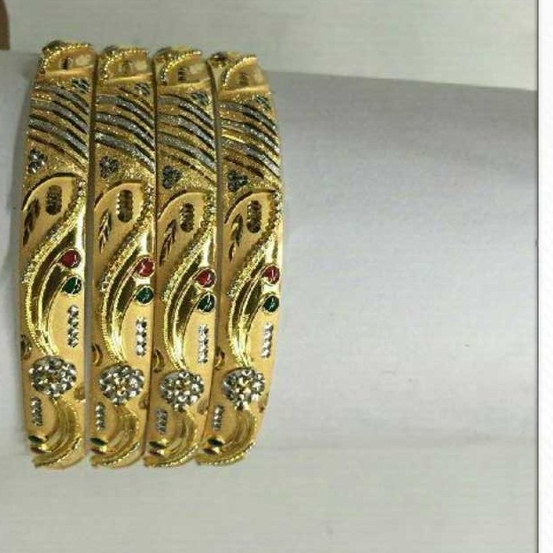 Gold Ladies Indian Fancy Bangle yellow