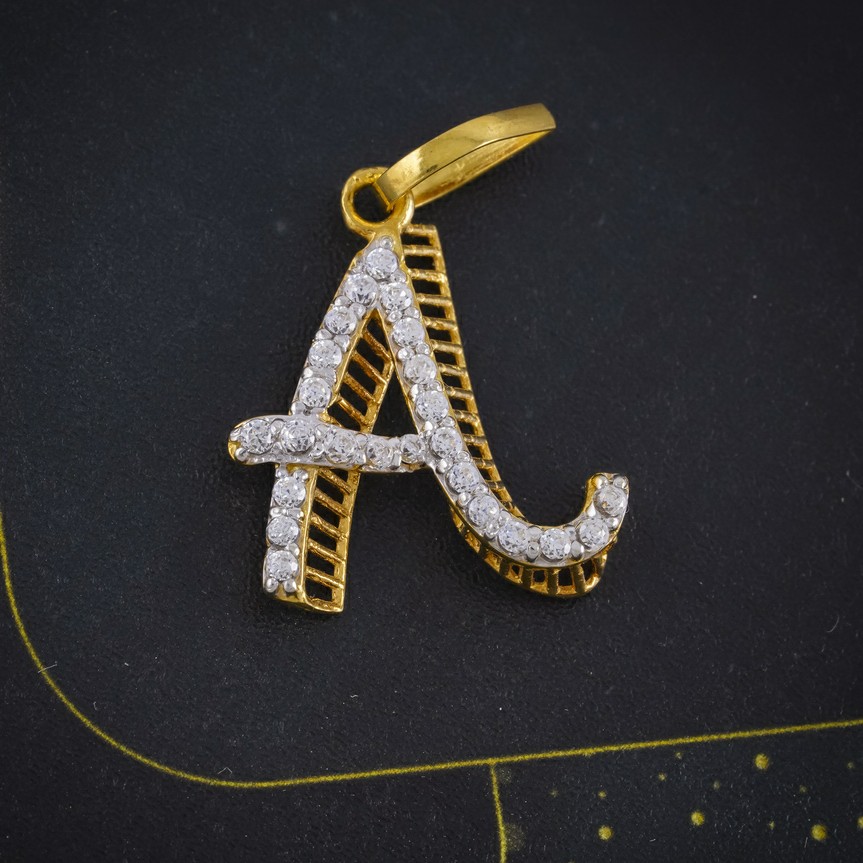 cz letter pendant