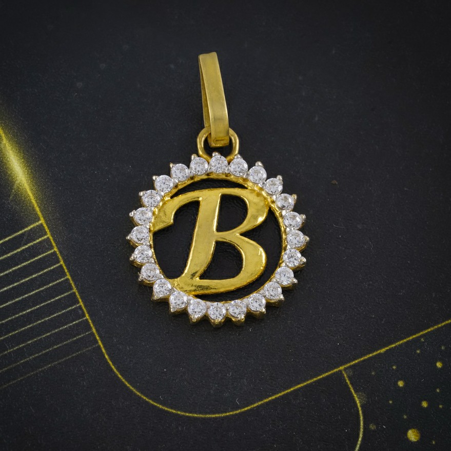 cz letter pendant