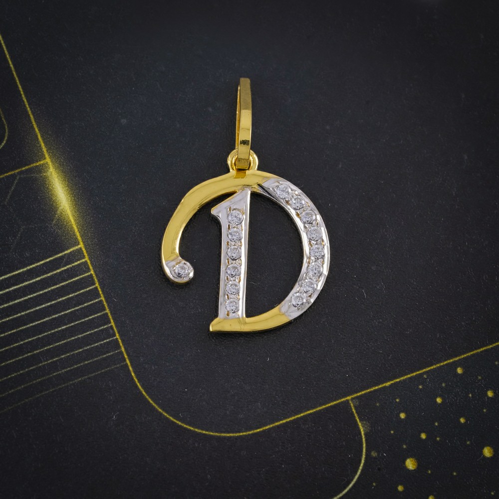 cz letter pendant