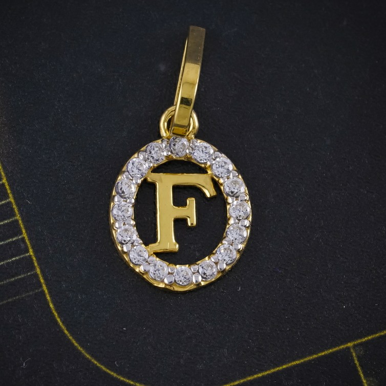 cz letter pendant