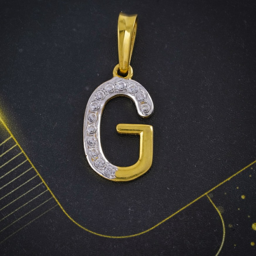cz letter pendant