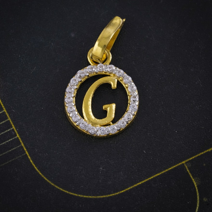cz letter pendant