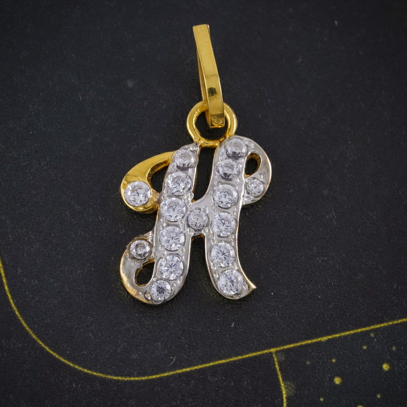 cz letter pendant