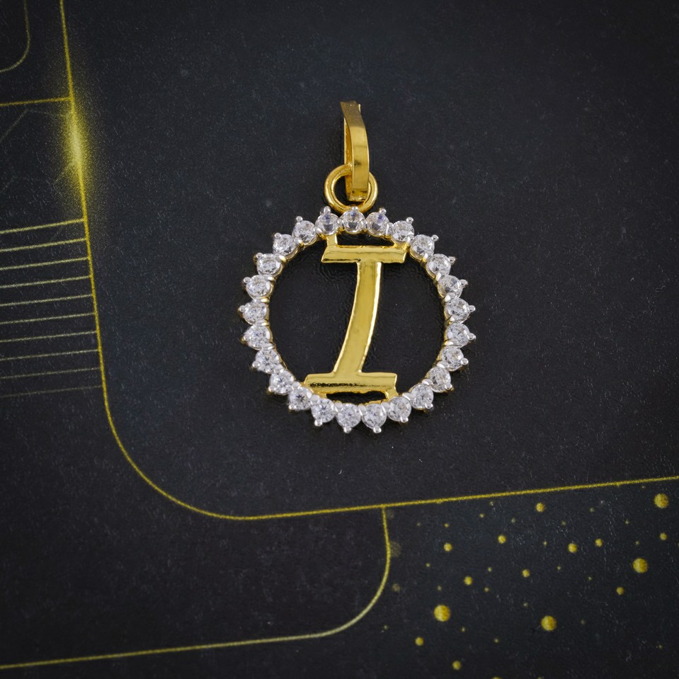 cz letter pendant