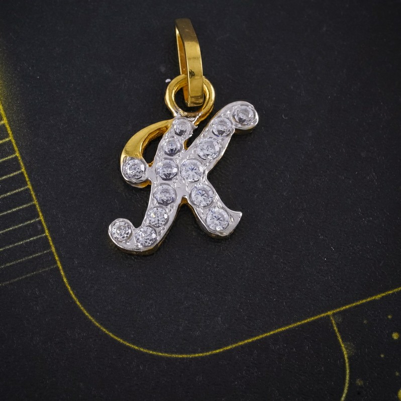 cz letter pendant