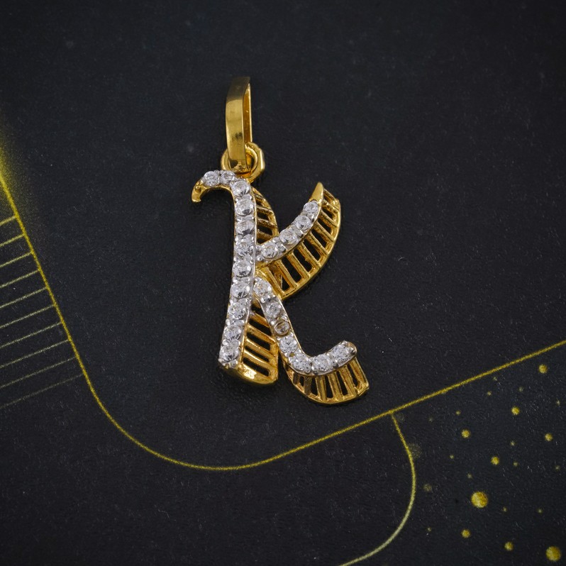 cz letter pendant