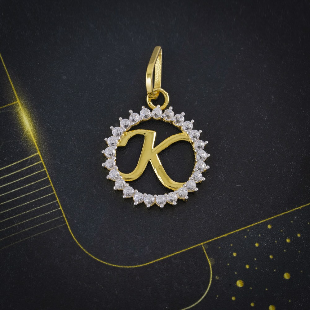 cz letter pendant