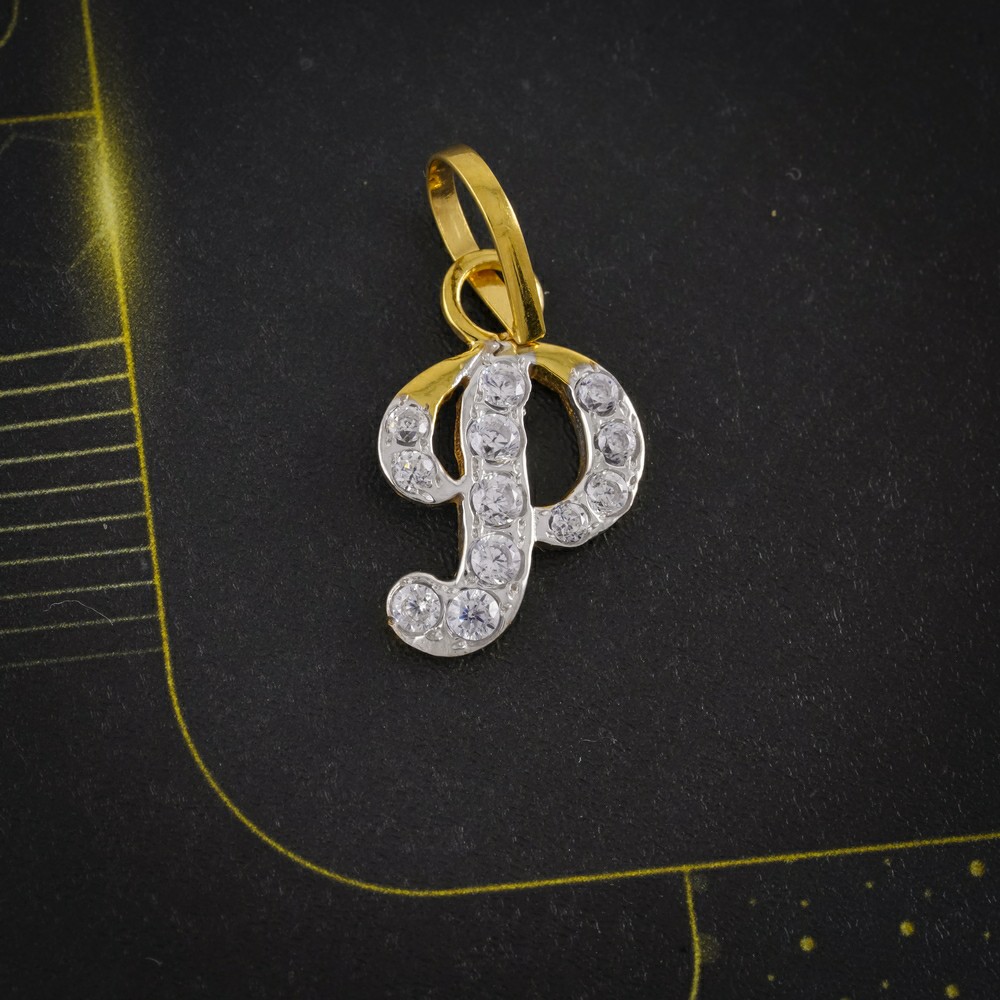 cz letter pendant