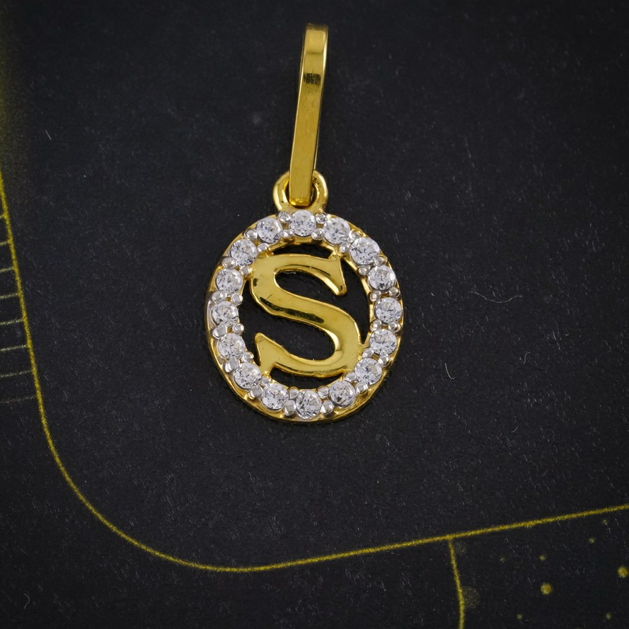 cz letter pendant
